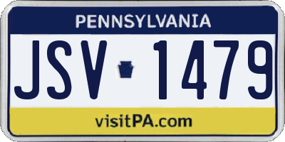 PA license plate JSV1479