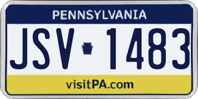 PA license plate JSV1483