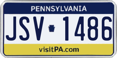 PA license plate JSV1486