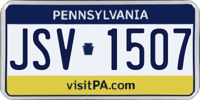 PA license plate JSV1507