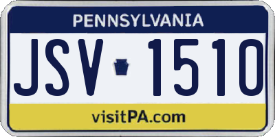 PA license plate JSV1510
