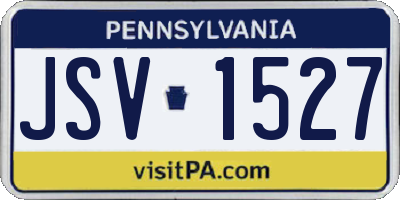 PA license plate JSV1527