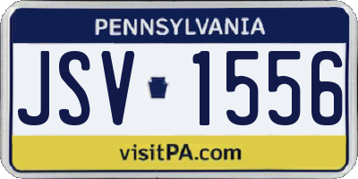 PA license plate JSV1556