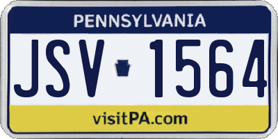 PA license plate JSV1564