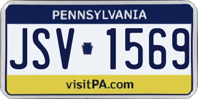 PA license plate JSV1569