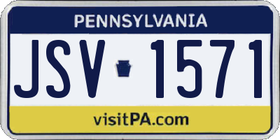 PA license plate JSV1571