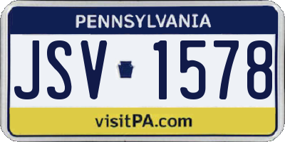 PA license plate JSV1578