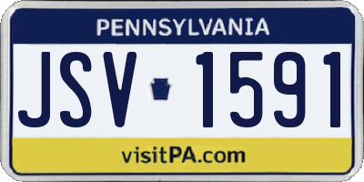 PA license plate JSV1591