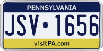 PA license plate JSV1656
