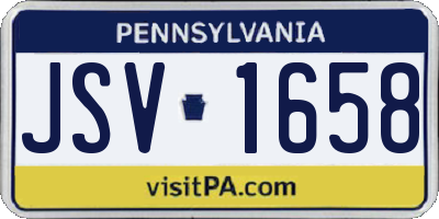 PA license plate JSV1658