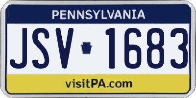 PA license plate JSV1683