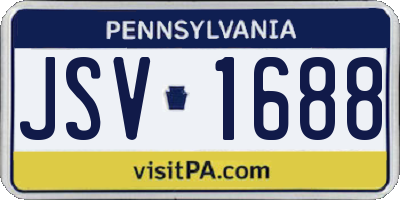 PA license plate JSV1688