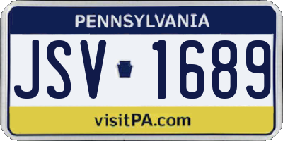 PA license plate JSV1689
