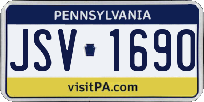 PA license plate JSV1690