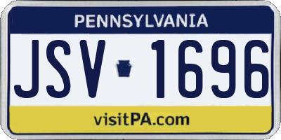 PA license plate JSV1696