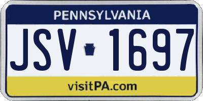PA license plate JSV1697