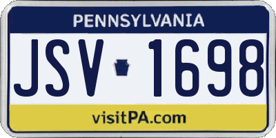 PA license plate JSV1698
