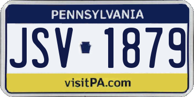 PA license plate JSV1879