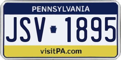 PA license plate JSV1895