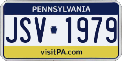 PA license plate JSV1979