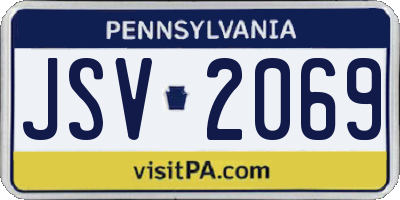 PA license plate JSV2069
