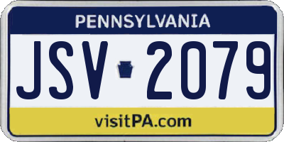PA license plate JSV2079