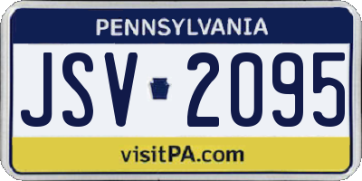 PA license plate JSV2095