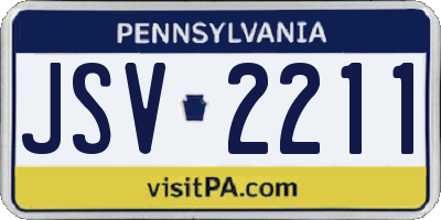 PA license plate JSV2211