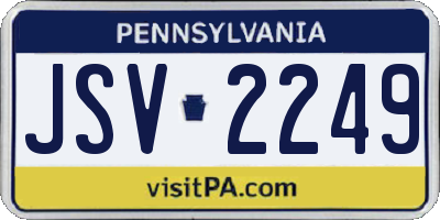 PA license plate JSV2249