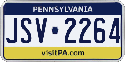 PA license plate JSV2264