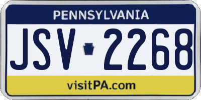 PA license plate JSV2268