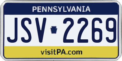 PA license plate JSV2269