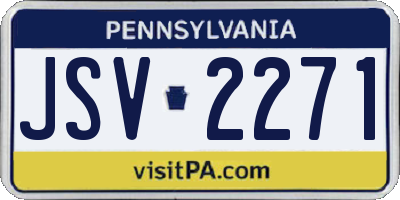 PA license plate JSV2271