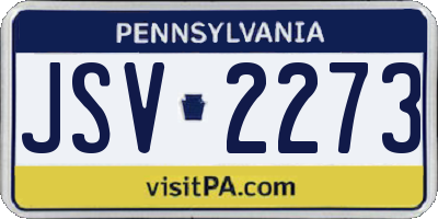 PA license plate JSV2273