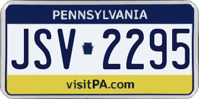 PA license plate JSV2295