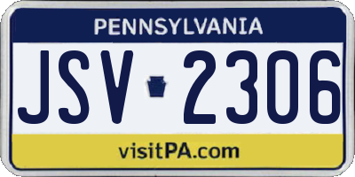 PA license plate JSV2306