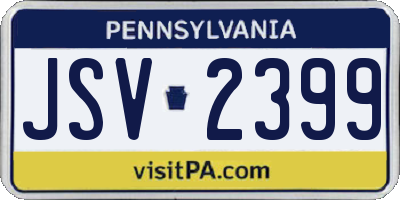 PA license plate JSV2399