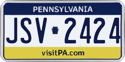 PA license plate JSV2424