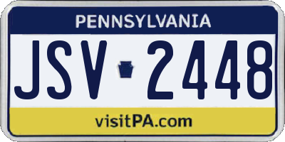 PA license plate JSV2448