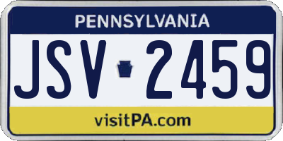 PA license plate JSV2459