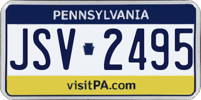 PA license plate JSV2495