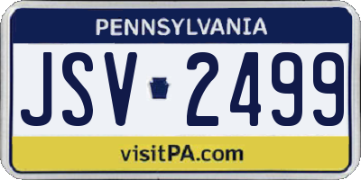 PA license plate JSV2499