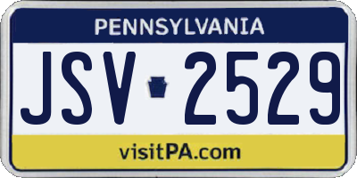 PA license plate JSV2529