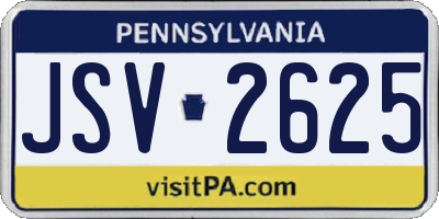 PA license plate JSV2625