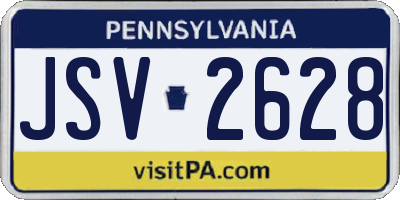 PA license plate JSV2628