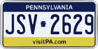 PA license plate JSV2629