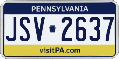 PA license plate JSV2637