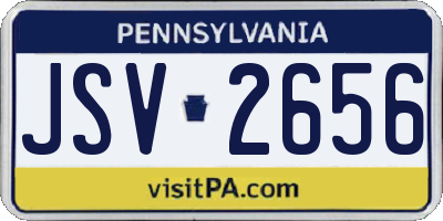 PA license plate JSV2656