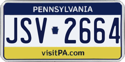 PA license plate JSV2664