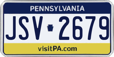 PA license plate JSV2679